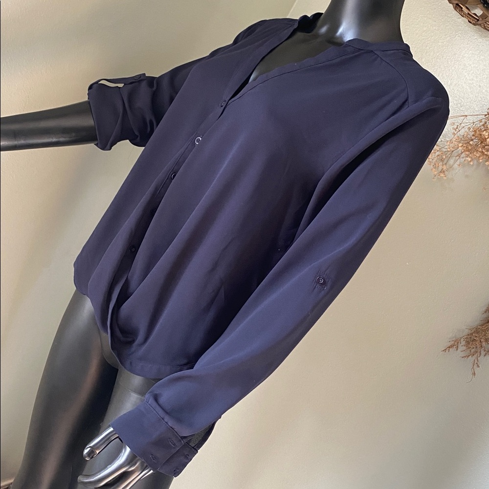 Lulu's Navy Blue Blouse - Picture 5 of 14